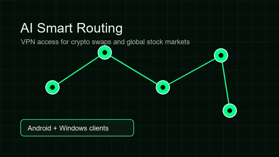 AI smart routing path across distributed iPoW VPN cloud nodes